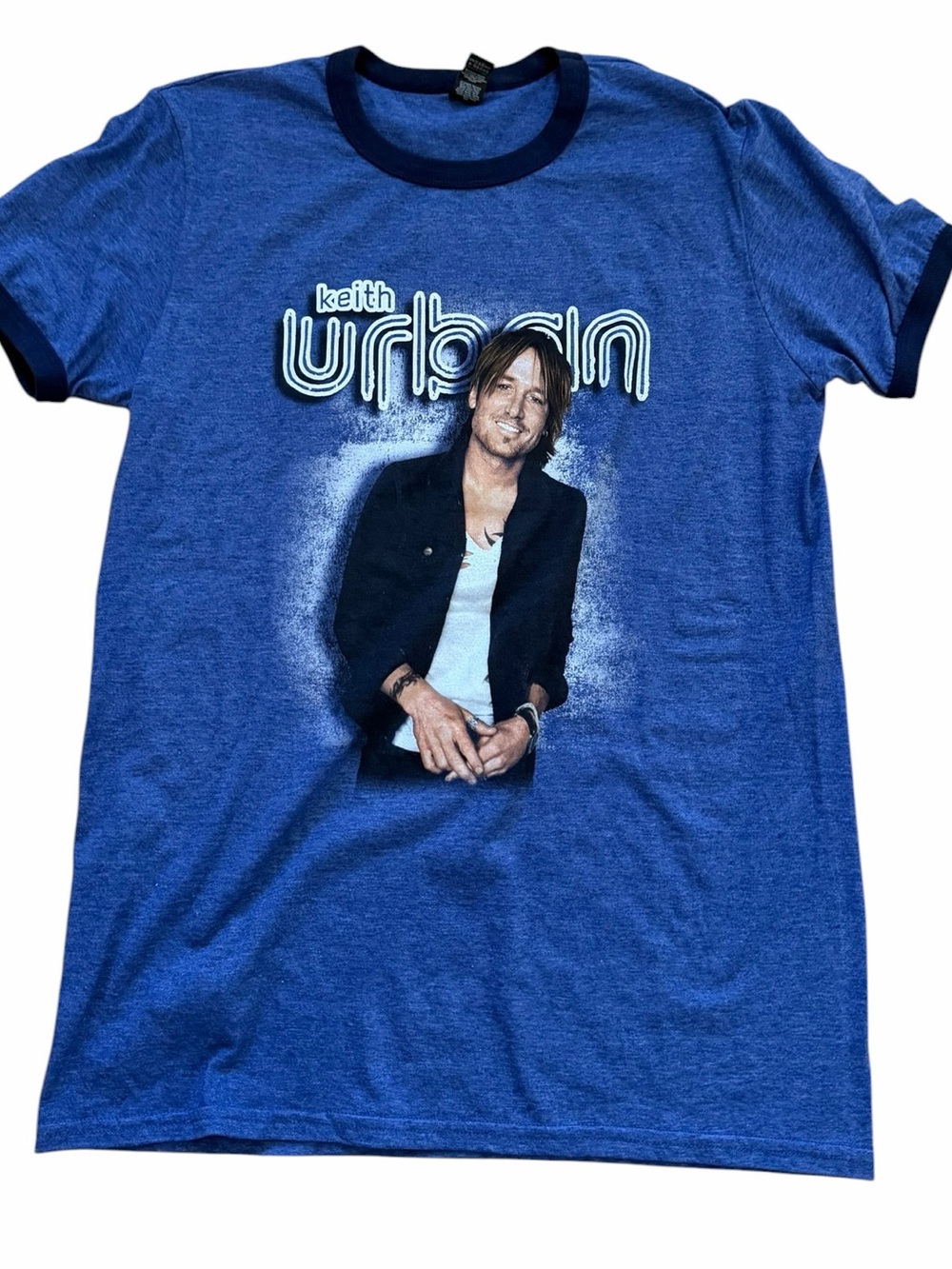 Keith Urban Blue Ringer Graphic Tee M